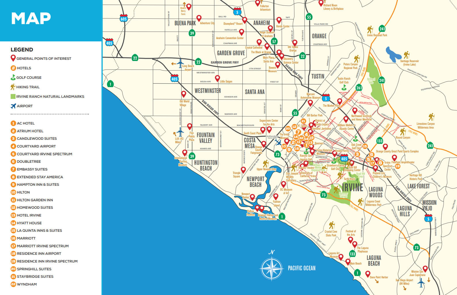 Irvine Map Los Angeles